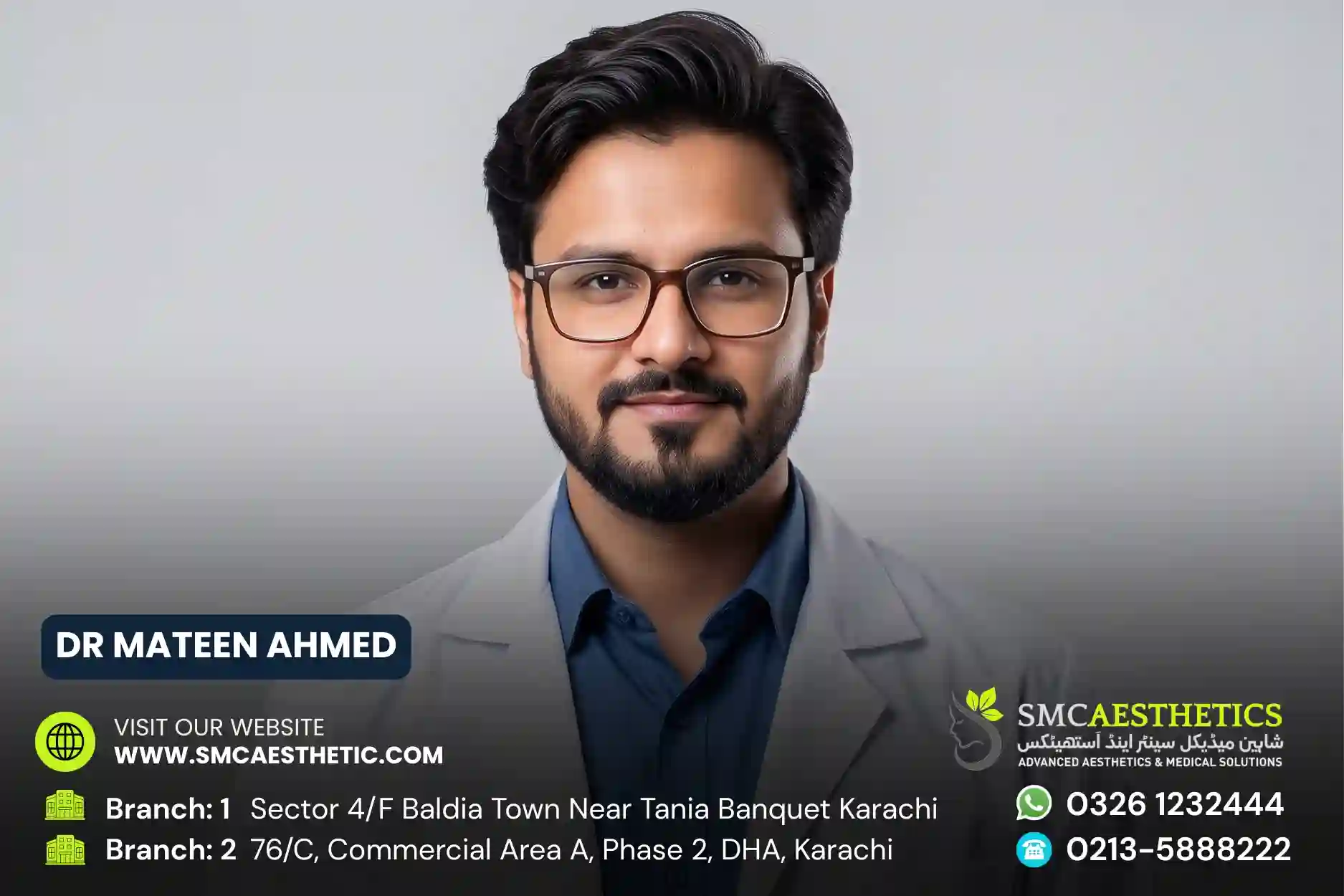Dr. Mateen Ahmed - Consultant Hair Transplant Surgeon at SMC Aesthetics Karachi